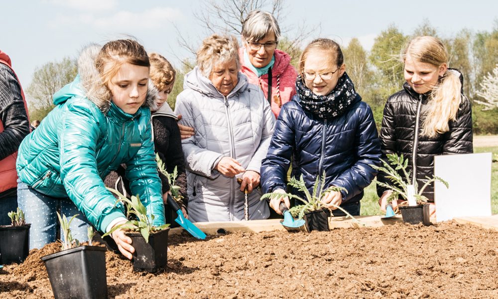 Pflanztag am Emscherquellhof. Foto: EGLV